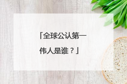 全球公认第一伟人是谁?