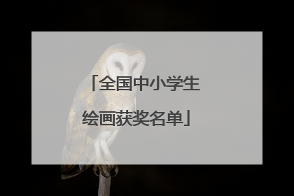 全国中小学生绘画获奖名单