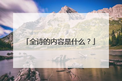 全诗的内容是什么?