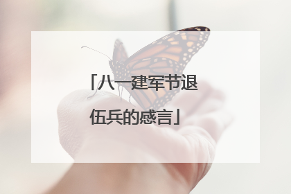 八一建军节退伍兵的感言