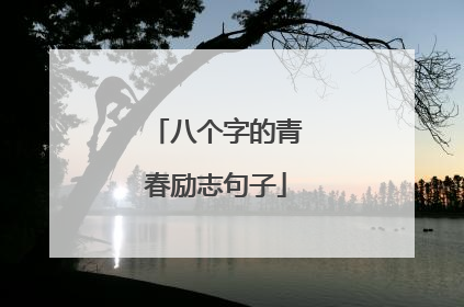 八个字的青春励志句子