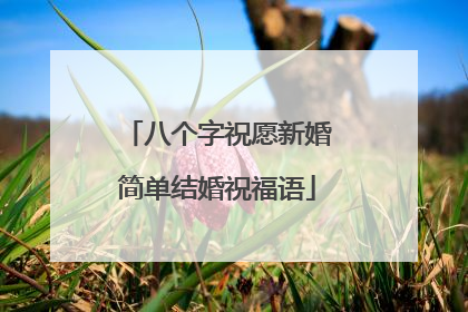 八个字祝愿新婚简单结婚祝福语