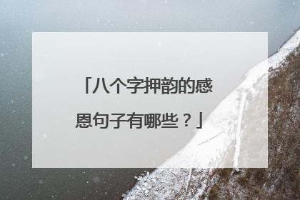 八个字押韵的感恩句子有哪些？