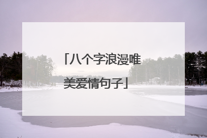 八个字浪漫唯美爱情句子