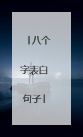 八个字表白句子