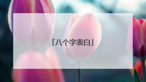 八个字表白