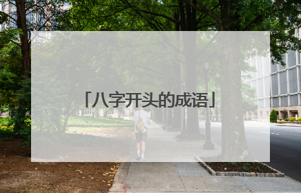 八字开头的成语