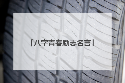 八字青春励志名言