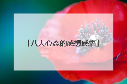 八大心态的感想感悟