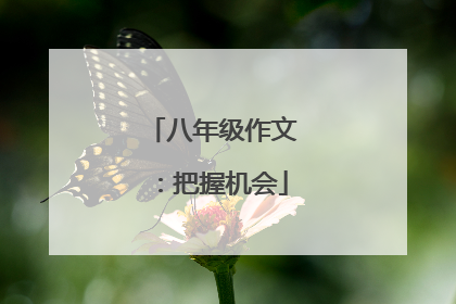 八年级作文：把握机会