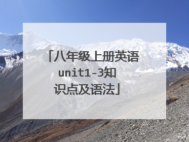 八年级上册英语unit1-3知识点及语法