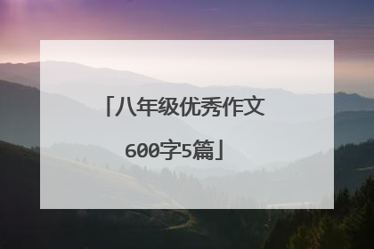 八年级优秀作文600字5篇