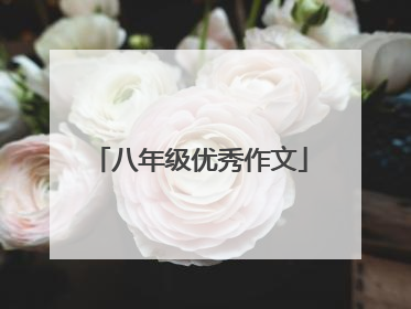 八年级优秀作文