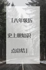 八年级历史上册知识点总结