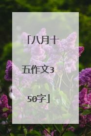 八月十五作文350字