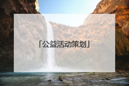 公益活动策划