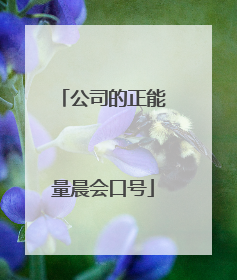 公司的正能量晨会口号