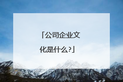 公司企业文化是什么?