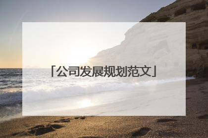 公司发展规划范文