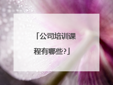 公司培训课程有哪些?