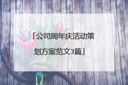 公司周年庆活动策划方案范文3篇