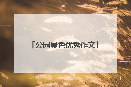 公园景色优秀作文