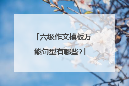 六级作文模板万能句型有哪些?