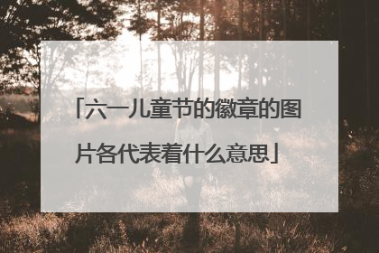 六一儿童节的徽章的图片各代表着什么意思