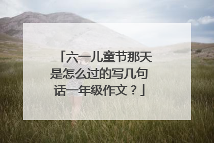 六一儿童节那天是怎么过的写几句话一年级作文？