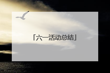六一活动总结