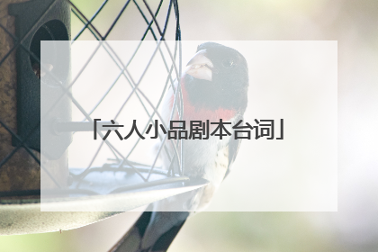六人小品剧本台词