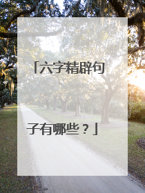 六字精辟句子有哪些？