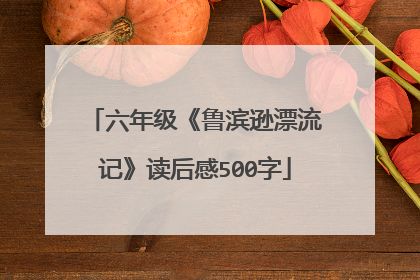 六年级《鲁滨逊漂流记》读后感500字