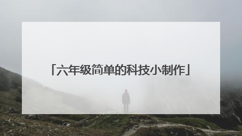 六年级简单的科技小制作
