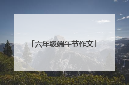 六年级端午节作文