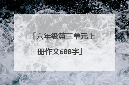 六年级第三单元上册作文600字