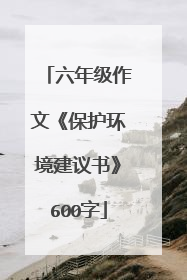 六年级作文《保护环境建议书》600字