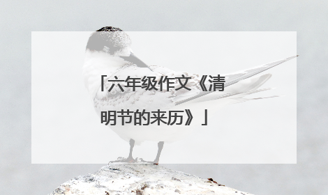 六年级作文《清明节的来历》