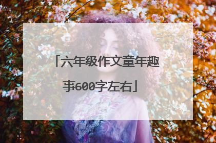 六年级作文童年趣事600字左右