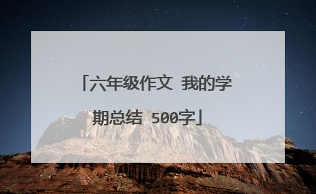 六年级作文 我的学期总结 500字