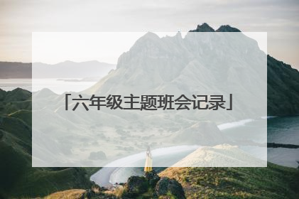 六年级主题班会记录