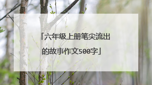 六年级上册笔尖流出的故事作文500字