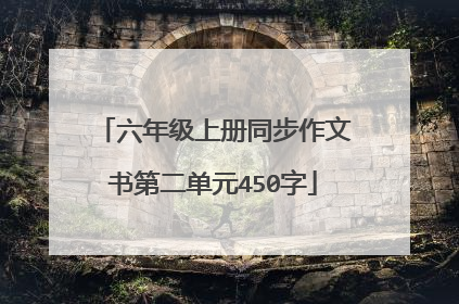 六年级上册同步作文书第二单元450字