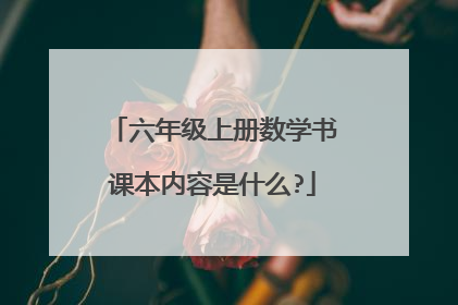 六年级上册数学书课本内容是什么?