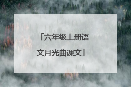 六年级上册语文月光曲课文