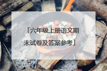 六年级上册语文期末试卷及答案参考