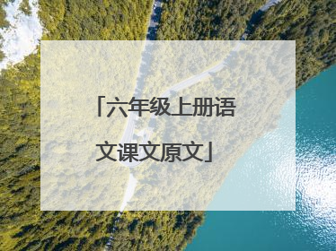六年级上册语文课文原文