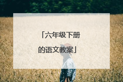 六年级下册的语文教案