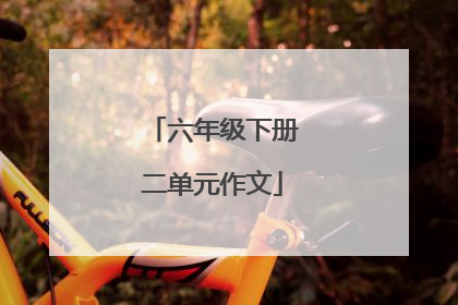 六年级下册二单元作文