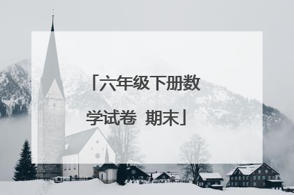 六年级下册数学试卷 期末